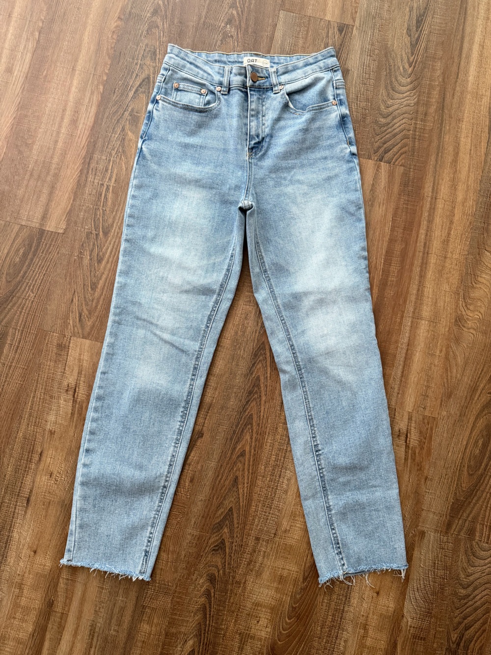 Oat New York Light Wash Women's Straight Leg Jeans Size 2